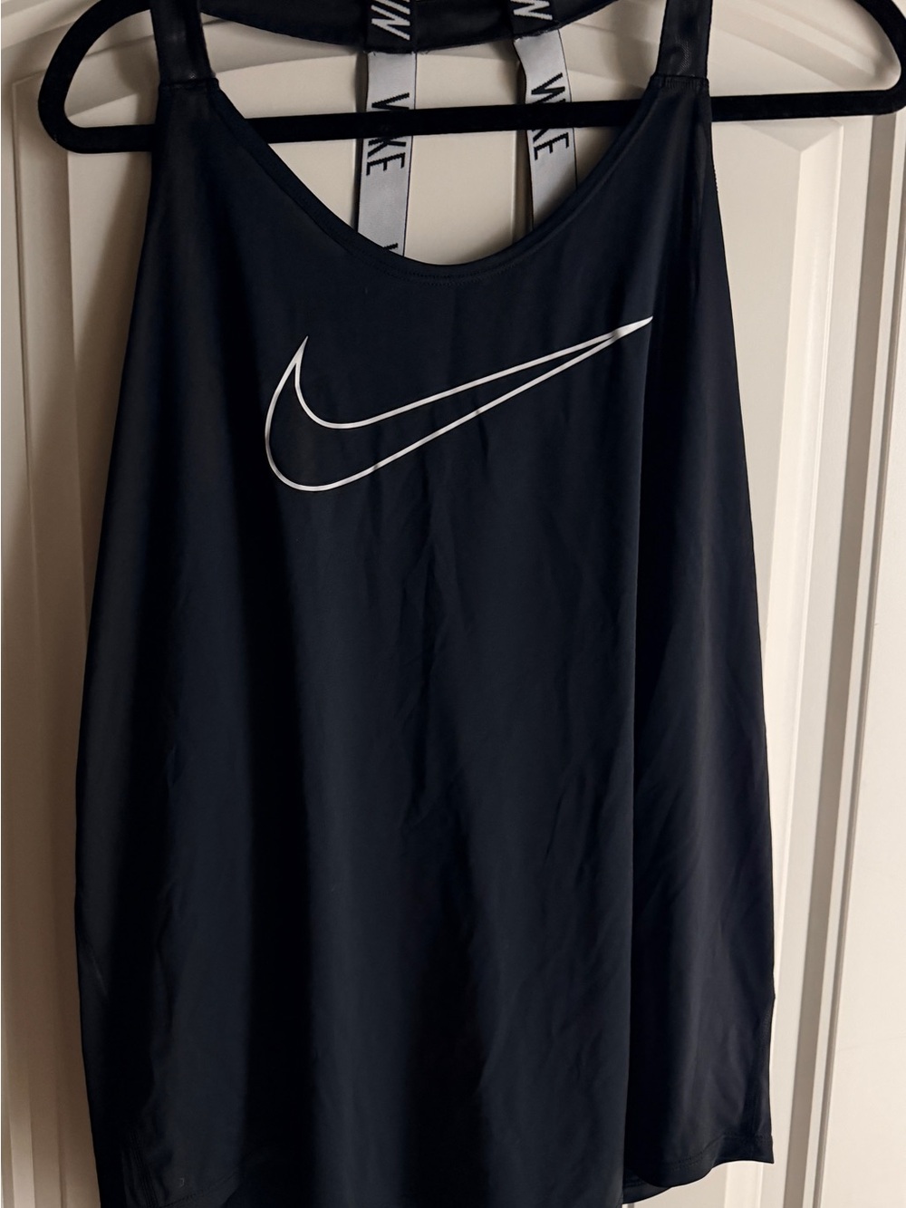 Nike Black Tank Top with White Swoosh